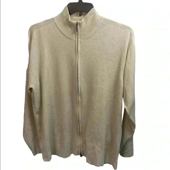 NWT Men’s Alfani Ribbed Full Zip Cardigan - Picture 1 of 5